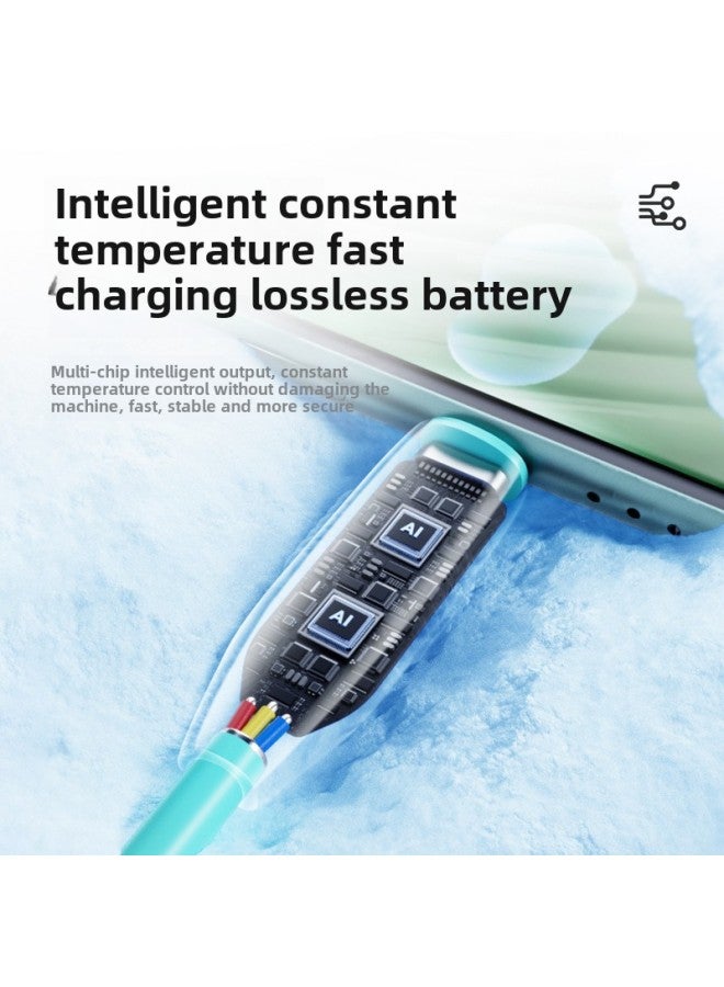 TYPEC 100w Android Fast Charging Data Cable Huawei Glory Suitable For Apple 7-16 Mobile Phone Charging Cable-Color:Green-Model:Typec To Typec 【can Charge Apple 15-16】 0.25m - Image 2